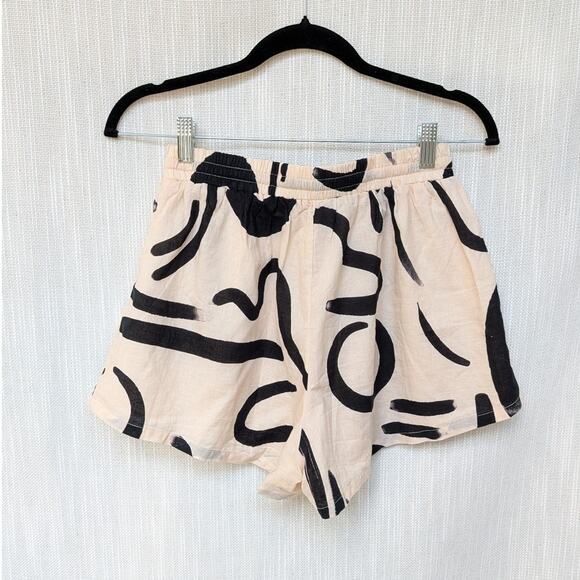 Seven Wonders Sand/Black York Cotton High Waist Mini Shorts, size S - Picture 2 of 8